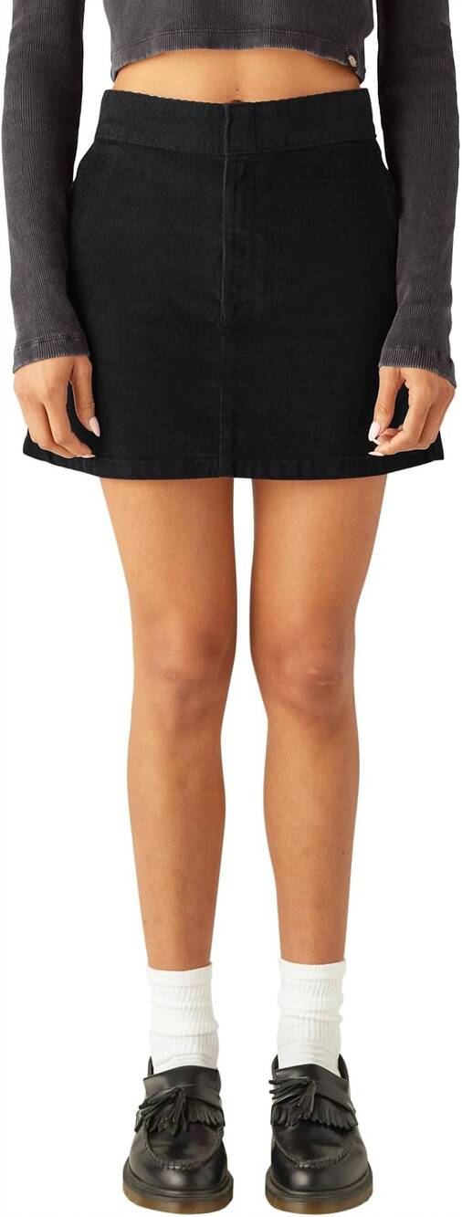 NEW DICKIES corduroy mini skirt in black
